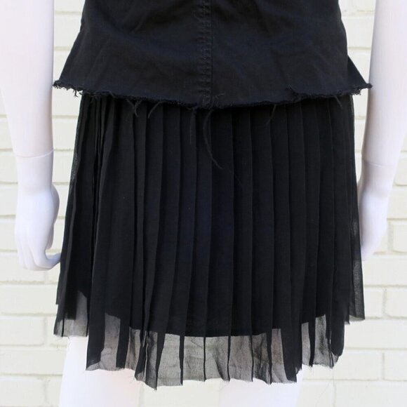 Y2K DIESEL 2 Pc Convertible Cargo Mini Pleated Skirt & Moto Vest Combo Small - Picture 5 of 8